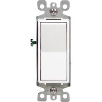 Leviton Decora ロッカースイッチ 15A ホワイト (05601-2WS) / SWITCH QT WH 15A120/277V