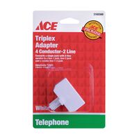 ACE  モジュラーテレフォンラインケーブルアダプター ホワイト (3165560) / TRIPLEX ADAPTER 2L WHT
