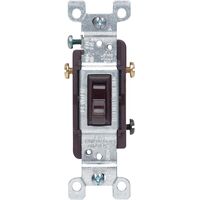 Leviton トグルスイッチ 15A ブラウン 10パック  (01453-002) / SWITCH GRND 3WAY 15A BRN