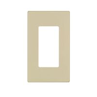 Leviton プラスティック製ロッカーウォールプレート 1ギャング アイボリー (C41-80301-00I) / WALLPLATE 1G SCRWLS IV