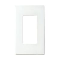 Leviton プラスティック製ロッカーウォールプレート ホワイト (80301-W) / WALLPLATE 1G SCRWLS WHT