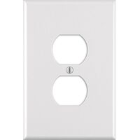 Leviton 2口コンセント用オーバーサイズ ウォールプレート 1ギャング ホワイト / WALLPLATE OVERSIZE1G WHT