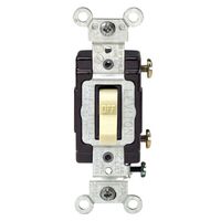 Leviton イルミネーション付トグルスイッチ 15A アイボリー (C21-05501-LHI) / LGHTD 1POLE SWITCH15A IV