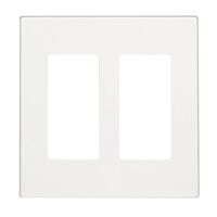 Leviton ポリカーボネート製 GFCI/ロッカー ウォールプレート 2ギャング ホワイト(C42-80309-0SW) / WALLPLAT SCRWLS 2G WHT