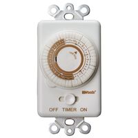 Woods 屋内壁用スイッチタイマー 120V ホワイト (59745WD) / WALL SWITCH TIMR 20A