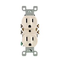 Leviton コンセント 15アンペア ライトアーモンド 10パック (05320-TMP) / RECEPT DPLX 15A LTA 10PK