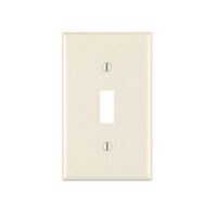 Leviton プラスティック製トグルウォールプレート 1ギャング アーモンド 10枚入 (78001-TMP) /  SWITCH PLATE 1G 10PK LTA