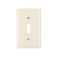 Leviton プラスティック製トグルウォールプレート 1ギャング アーモンド 10枚入 (78001-TMP) /  SWITCH PLATE 1G 10PK LTA