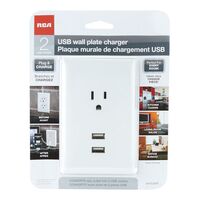 RCA  USBウォールプレートチャージャー ホワイト (WP2UWF) / WALL PLATE 2 USB WHITE