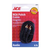 ACE RCAプラグケーブル 1.8m (34691) / CABLE SINGLE RCA 6' BLKAce RCAプラグケーブル 1.8m (34691) / CABLE SINGLE RCA 6' BLK