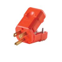 Leviton ナイロン製プラグ 15A オレンジ (05256-BVO) / HINGE PYTHN PLUG 15A ORG