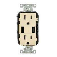 Leviton  Decora コンセント USBチャージャー アイボリー (R01-T5632-0BI) / USB CHRGR TR RECEPT IV