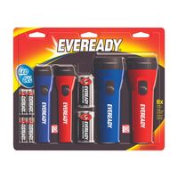 Energizer Eveready LED懐中電灯 25ルーメン ブラック ブルー レッド (EVM5511S) / LED FLASHLIGHT ECON 4PK