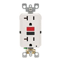 Leviton  GFCIコンセント 20A 125V ホワイト (GFNT2-0RW) / GFI RECPT W/R&B BUTN WHT