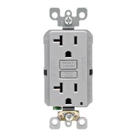 Leviton  GFCIコンセント 20A グレー (GFNT2-KGY) / GFI ST RECEPT 20A GRY