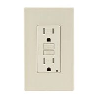 Leviton GFCIコンセント 15A ライトアーモンド (C36-GFTR1-0PT) / GFI RECPT&WLPLT 15A LA