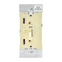 Leviton 白熱灯用トグル調光スイッチ アイボリー (TSL06-1KI) / TGGL UNIV SLDE DIMMER IV