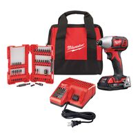 Milwaukee M18 ヘックスコードレスインパクトドライバーキット (2656-21B) / HEX IMPACT DRVR KIT 1/4"