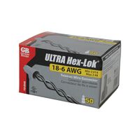 Gardner Bender  Hex-Lok ワイヤーコネクター 18-6 AWG 50個入 (10-2H2) / WIRE CONN GRAY HEX WING