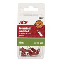 Ace 絶縁性リング型端子 22-16 AWG 10個入 (34537) / TERM RNG INS22-16G4-6SD
