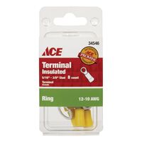 Ace 絶縁ワイヤー用リング型端子 12-10 AWG 8個入 (34546) / TERM RNG INS12-10G3/8SD