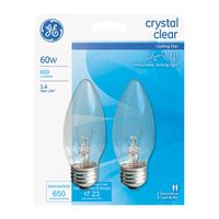 GE Lighting 炎型白熱電球 60ワット B13 クールホワイト 2個入 6パック (44405)