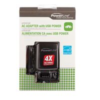 PowerLine 国際規格USBポート付ACアダプター (90382/12) / ADAPTER AC W/USB UNIVRSL