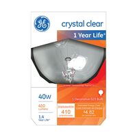 GE Lighting グローブ型白熱電球 40ワット G25 ホワイト 6パック (12980)