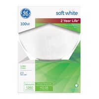 GE Lighting グローブ型白熱電球 100ワット G40 ソフトホワイト 6パック (49781)