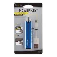 Nite Ize PowerKey USBチャージャー付キーチェーン ブルー (PKYU-03-R7) / POWERKEY USB CHARGR BLU