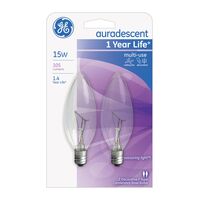 GE Lighting auradescent 炎型白熱電球 15ワット F10  2個入 5パック (75256)