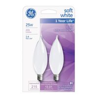 GE Lighting 白熱電球 25ワット CA10 ソフトホワイト 4個入 4パック (66105)