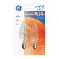 GE Lighting 炎型白熱電球 40ワット B10 ホワイト 2個入 5パック (75033)