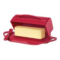 Butterie バター保存デッシュ レッド  (2524-H-101) / BUTTER DISH W/SPRDR RED
