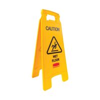 Rubbermaid 警告サイン 「Caution Wet Floor」 ( 611277YEL) / SIGN WETFLR22-3/4X10-7/8