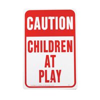 Hy-Ko アルミニウム製サイン 「Caution Children at Play」  (HW-7) / SIGN CAUTION CHILD ALUM