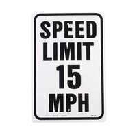 HY-KO アルミニウム製サインプレート「Speed Limit 15 Mph」(HW-24) / SIGN SPEED LIMIT 15 MPH