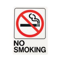 HY-KO プラスティックサイン「No Smoking」5枚入（D-20）/ SIGN DECO NO SMOKNG 5X7"