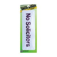 Hy-Ko プラスティックサインステッカー「No Solicitors」5枚入 (D-0) / SIGN DECO NO SOLICTR3X9"