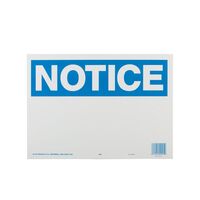 HY-KO プラスティック製サインプレート「Notice」5枚入 (580) / SIGN OSHA NOTICE 10X14"