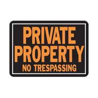 HY-KO アルミニウム製サインプレート「Private Property No Trespassing」12枚入 (848) / SIGN PRIV PROP/NO TRES