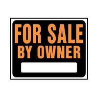 HY-KO プラスティック製サインプレート 「For Sale by Owner」5枚入 (SP-101) / SIGN 4 SALE OWNER 15X19"