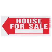 HY-KO プラスティック製サインプレート「House for Sale」5枚入 (RS-801) / SIGN HOUSE F/SALE 10X24
