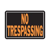 HY-KO アルミニウム製サインプレート「No Trespassing」12枚入 (804) / SIGN NO TRESPASS AL #804