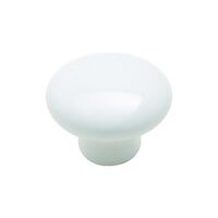 Amerock Allison ラウンド型キャビネットノブ ホワイト (232WHT) / KNOB 1.25"RND CERAMIC WH