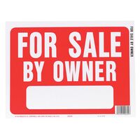 HY-KO サインプレート「For Sale by Owner 」10枚入 (20604) / SIGN 4 SALE BY OWNER9X12