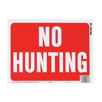 HY-KO プラスティック製サインプレート「No Hunting」10枚入 (20608) / SIGN NO HUNTING 9"X12"