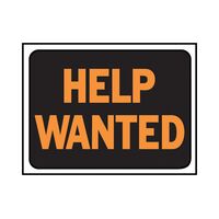 HY-KO プラスティック製サインプレート「Help Wanted」10枚入 (3034) / SIGN HELP WANT9X12"PLSTC