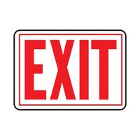 HY-KO アルミニウム製サインプレート「Exit 」12枚入 (SS-2W) / SIGN EXIT AL 10X14"