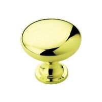 Amerock Allison ラウンド型キャビネットノブ オイルラブドブロンズ (BP530053) / KNOB 1-1/4" POL BRASS